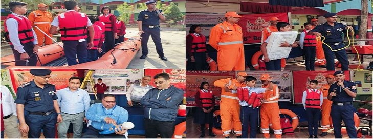 (c) NDRF  DEMONSTRATION  DISASTER  MANAGEMENT