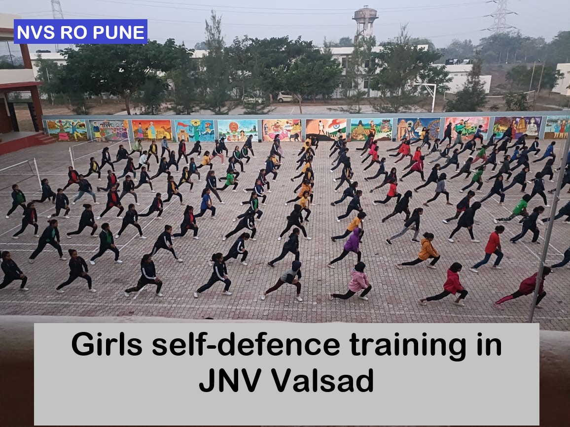 Girls self defence training in JNV Valsad