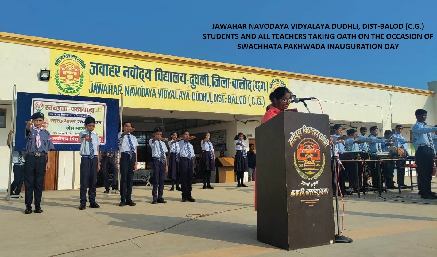 ALL TEACHERS AND STUDENTS TAKING OATH ON THE OCCASION OF SWACHHATA PAKHWADA INAUGURATION DAY