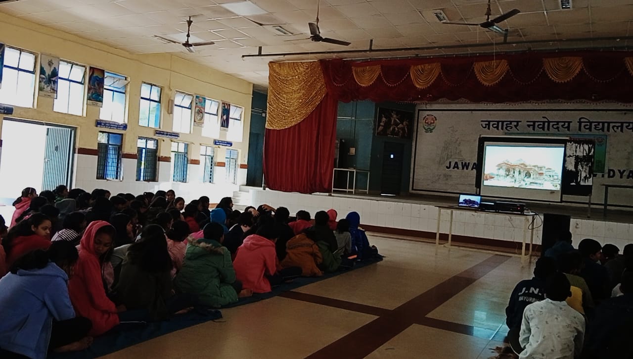 SHRI RAM LALA PRAN PRATHISTA ONLINE SCREENING AT JNV SALBANI