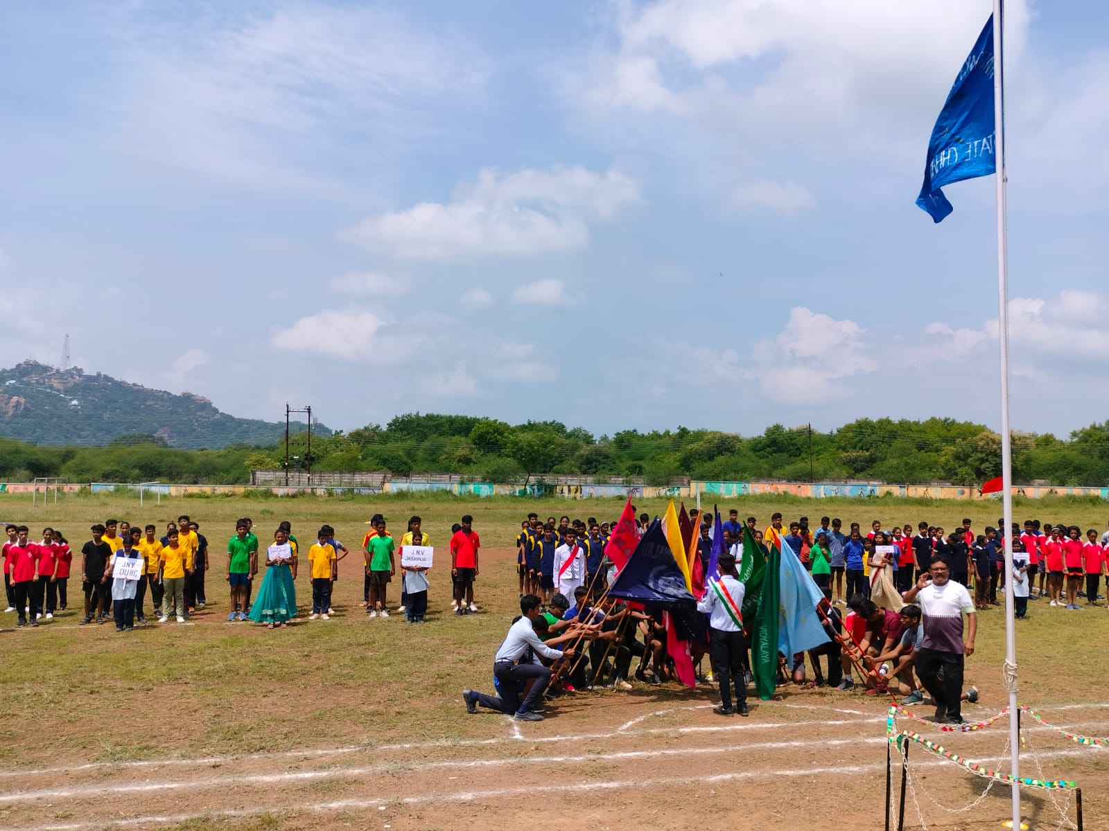 Flag hoisting for the Sports Meet 2022